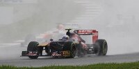 Bild zum Inhalt: Toro Rosso: Vergne mit Punkt - Ricciardo im Kiesbett