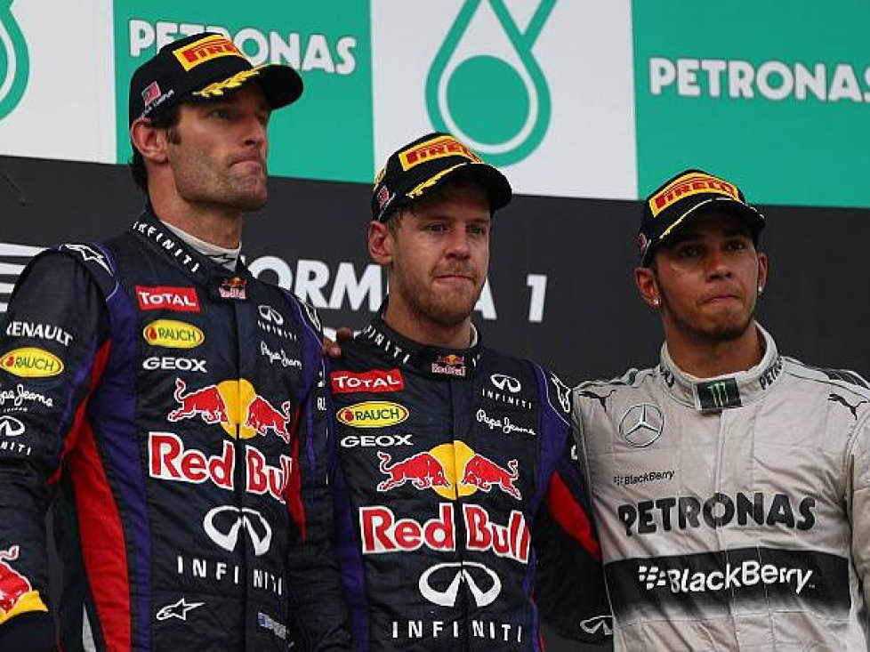 Sebastian Vettel, Mark Webber, Lewis Hamilton