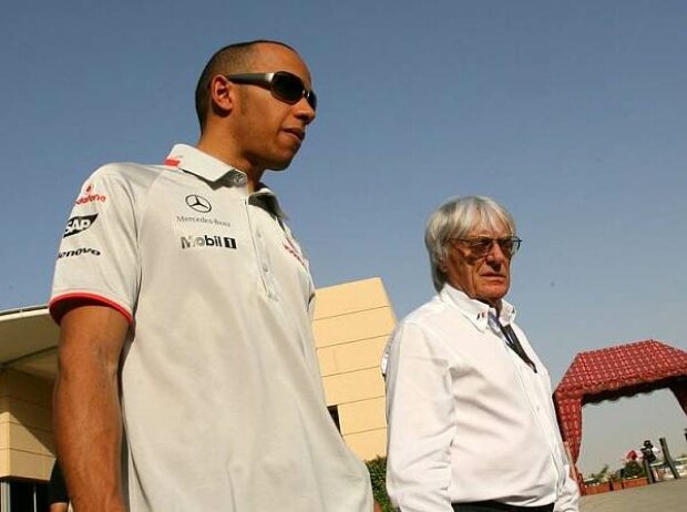Titel-Bild zur News: Lewis Hamilton, Bernie Ecclestone (Formel-1-Chef)