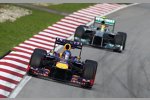 Sebastian Vettel (Red Bull) und Lewis Hamilton (Mercedes) 