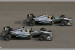 Nico Rosberg und Lewis Hamilton (Mercedes) 