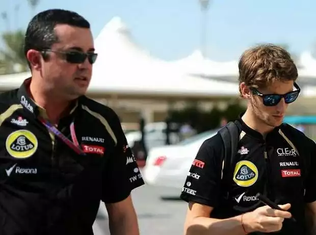 Romain Grosjean, Eric Boullier Titel-Bild zur News: Romain Grosjean, Eric Boullier