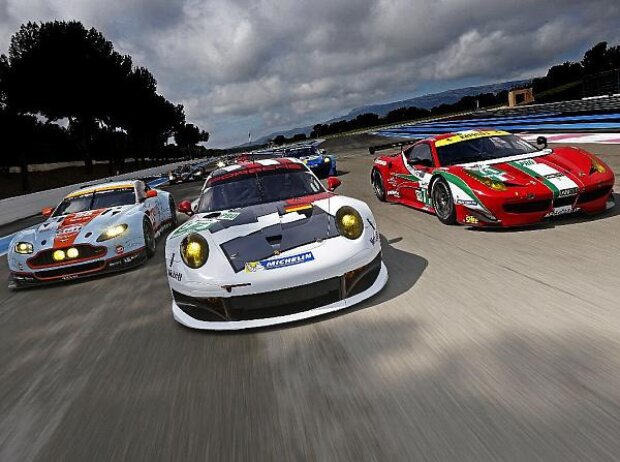 Porsche Aston Martin Ferrari WEC Test Le Castellet