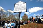 Wegmarkierung in Danville für Wendell Scott, den ersten afroamerikanischen NASCAR-Sieger