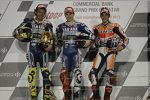 Valentino Rossi, Jorge Lorenzo und Marc Marquez 