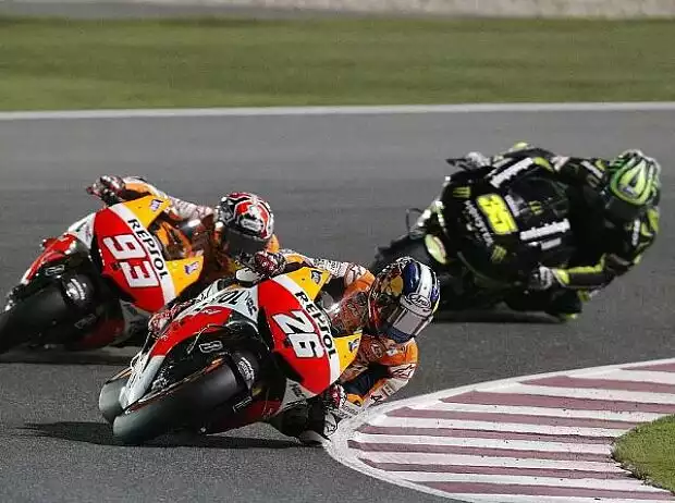 Marc Marquez, Daniel Pedrosa, Cal Crutchlow Titel-Bild zur News: Marc Marquez, Daniel Pedrosa, Cal Crutchlow