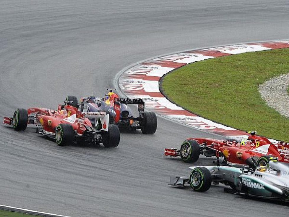 Fernando Alonso, Felipe Massa, Mark Webber, Nico Rosberg