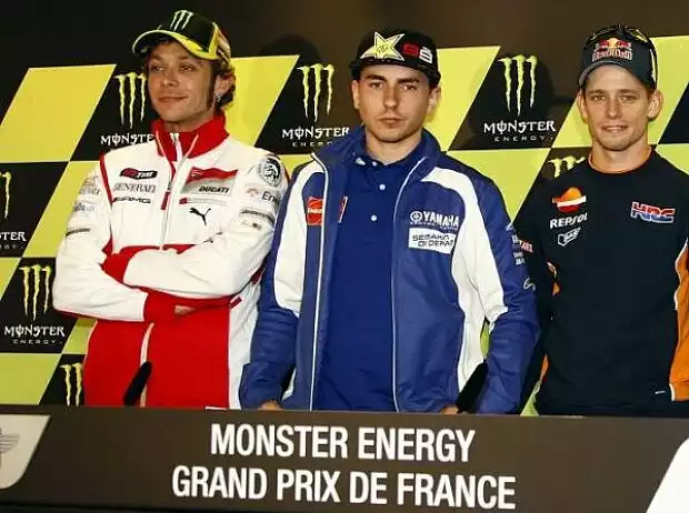 Valentino Rossi, Casey Stoner, Jorge Lorenzo, Titel-Bild zur News: Valentino Rossi, Casey Stoner, Jorge Lorenzo,