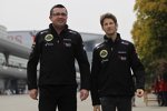 Romain Grosjean (Lotus) und Eric Boullier 
