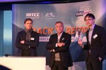 Eurosport-Geschäftsführer Bernd Daubenmerkl, WTCC-Serienchef Marcello Lotti und Moderator Werner Starz