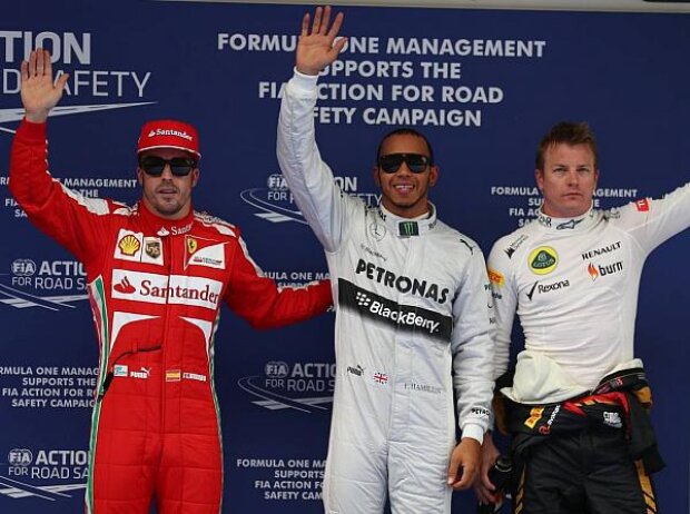 Lewis Hamilton, Kimi Räikkönen, Fernando Alonso Lewis Hamilton, Kimi Räikkönen, Fernando Alonso