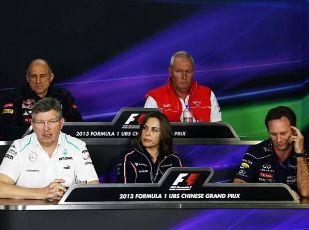 Franz Tost, John Booth, Ross Brawn, Claire Williams, Christian Horner