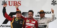 Kimi Räikkönen, Fernando Alonso, Lewis Hamilton