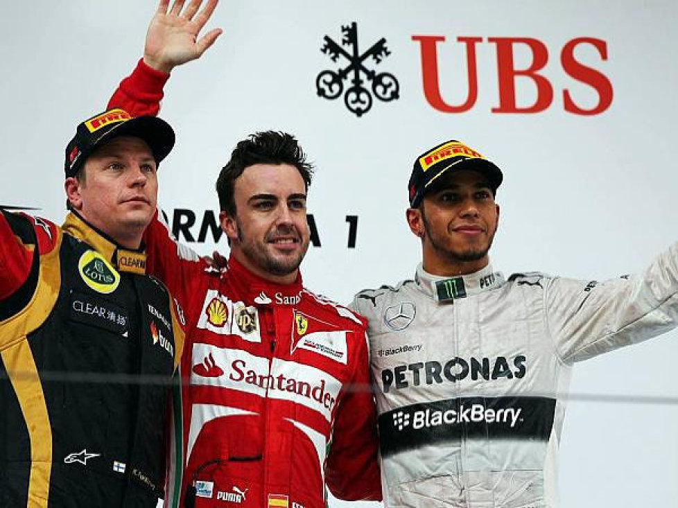 Fernando Alonso, Lewis Hamilton, Kimi Räikkönen