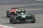 Giedo van der Garde (Caterham) vor Max Chilton (Marussia) 