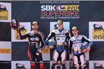 Sylvain Guintoli, Chaz Davies und Marco Melandri 