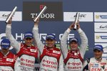 Loic Duval, Tom Kristensen und Allan McNish (Audi Sport) 