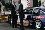 US-Präsident Barack Obama und Brad Keselowski (Penske) 