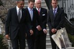 US-Präsident Barack Obama, Brad Keselowski, Roger Penske und Paul Wolfe