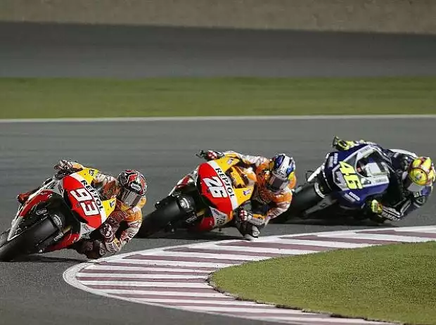 Marc Marquez, Daniel Pedrosa, Valentino Rossi Titel-Bild zur News: Marc Marquez, Daniel Pedrosa, Valentino Rossi