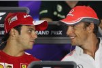 Felipe Massa (Ferrari) und Jenson Button (McLaren) 