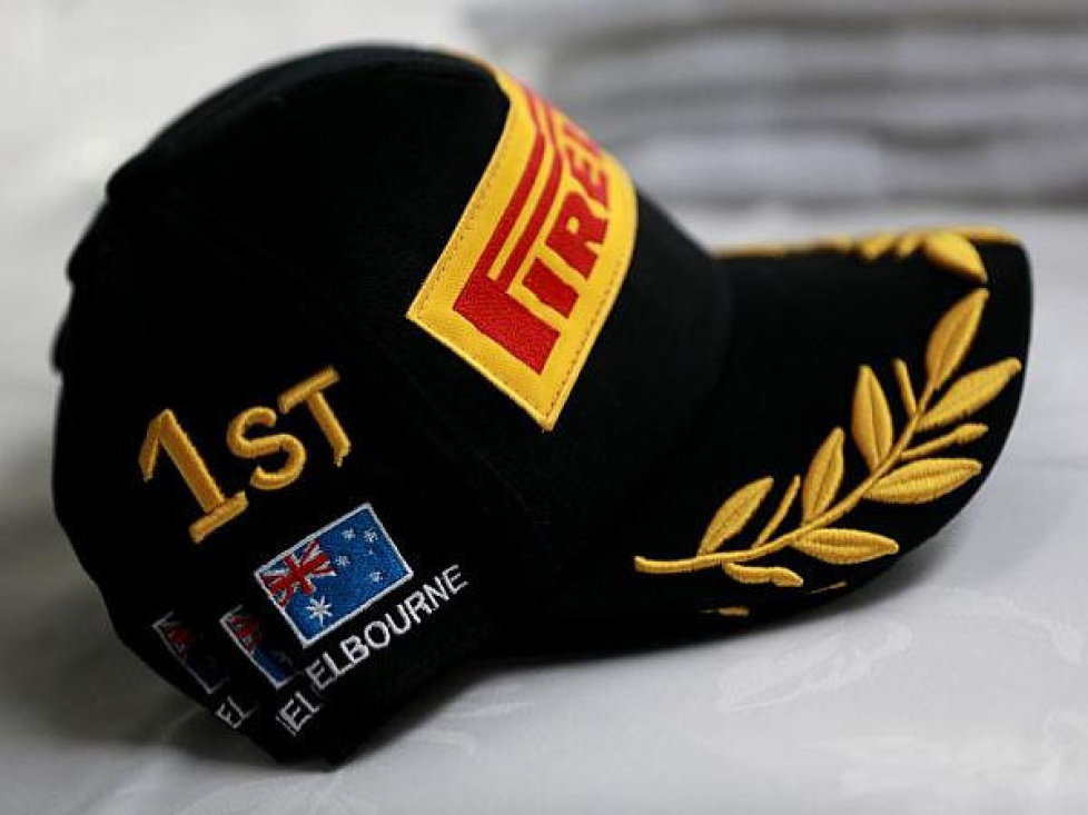 Pirelli-Siegerkappe in Melbourne