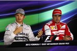 Nico Rosberg (Mercedes) und Fernando Alonso (Ferrari) 