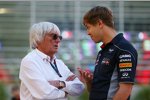 Bernie Ecclestone und Sebastian Vettel (Red Bull) 