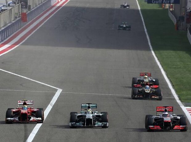 Titel-Bild zur News: Felipe Massa, Nico Rosberg, Jenson Button