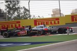 Sergio Perez (McLaren) und Romain Grosjean (Lotus) 