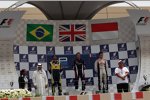 Podium des Sprintrennens: Sam Bird, Felipe Nasr und Stefano Coletti 