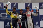 Podium des Sprintrennens: Sam Bird, Felipe Nasr und Stefano Coletti 