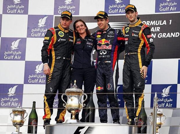 Kimi Räikkönen, Gill Jones, Sebastian Vettel, Romain Grosjean Kimi Räikkönen, Gill Jones, Sebastian Vettel, Romain Grosjean