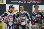 Jonathan Rea, Tom Sykes und Sylvain Guintoli 