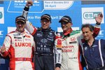 Tom Coronel (ROAL-BMW), Yvan Muller (RML-Chevrolet) und Gabriele Tarquini (Honda) 