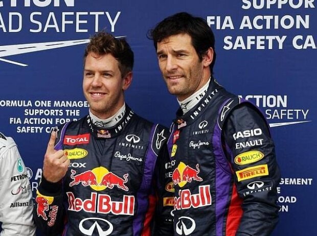 Titel-Bild zur News: Lewis Hamilton, Sebastian Vettel, Mark Webber, Podium