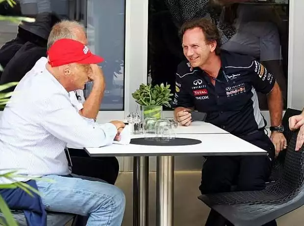 Christian Horner, Niki Lauda, Helmut Marko Titel-Bild zur News: Christian Horner, Niki Lauda, Helmut Marko