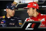 Sebastian Vettel (Red Bull) und Fernando Alonso (Ferrari) 