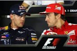 Sebastian Vettel (Red Bull) und Fernando Alonso (Ferrari) 