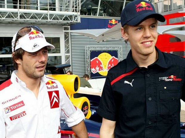 Titel-Bild zur News: Sebastian Vettel, Sebastien Loeb
