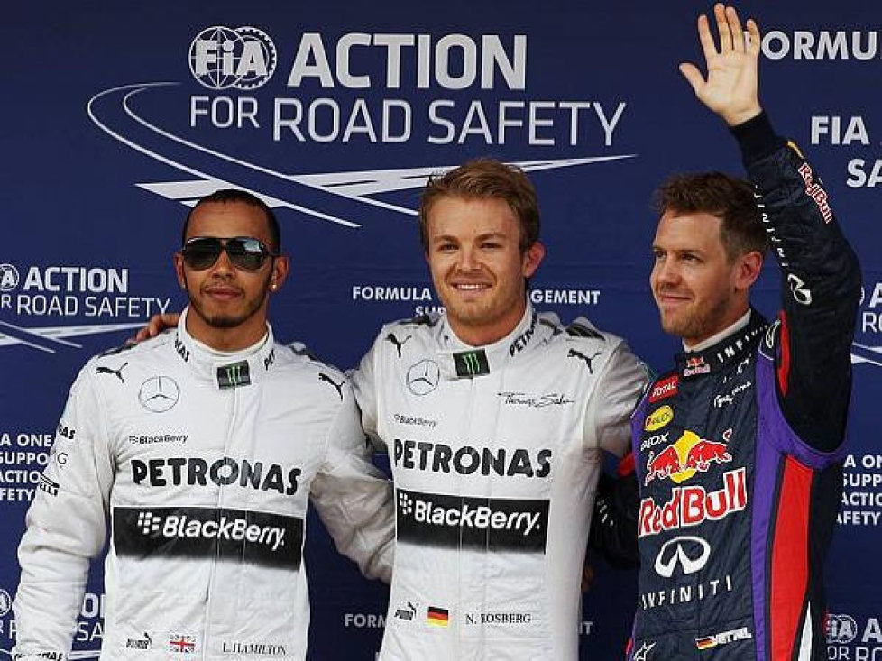 Lewis Hamilton, Nico Rosberg, Sebastian Vettel