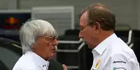 Bernie Ecclestone und Jean-Francois Caubet