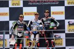 Tom Sykes, Marco Melandri und Eugene Laverty 