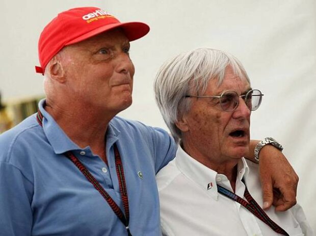 Niki Lauda mit Bernie Ecclestone