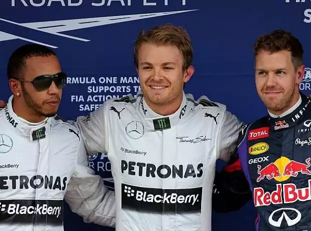 Lewis Hamilton, Nico Rosberg, Sebastian Vettel Titel-Bild zur News: Lewis Hamilton, Nico Rosberg, Sebastian Vettel