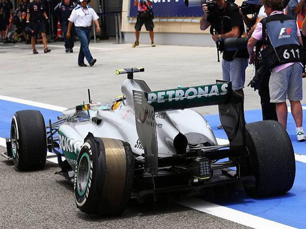 Lewis Hamilton, Reifenschaden
