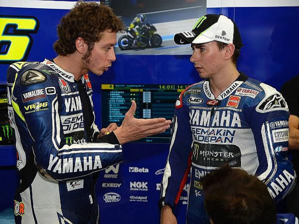 Jorge Lorenzo, Valentino Rossi