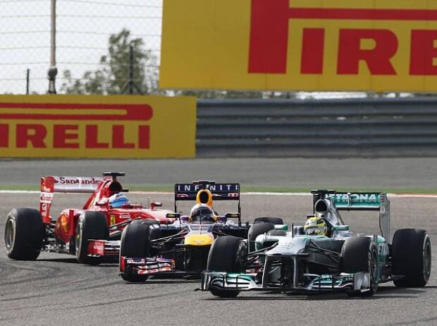 Titel-Bild zur News: Nico Rosberg, Sebastian Vettel, Fernando Alonso