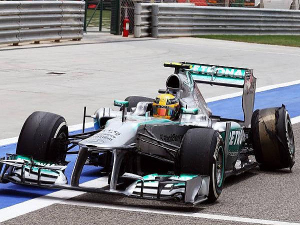 Lewis Hamilton, Reifen, Reifenschaden, Lauffläche