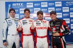 Alex MacDowall (Bamboo-Chevrolet), Tom Chilton (RML-Chevrolet), Yvan Muller (RML-Chevrolet) und Robert Huff (Münnich-SEAT) 